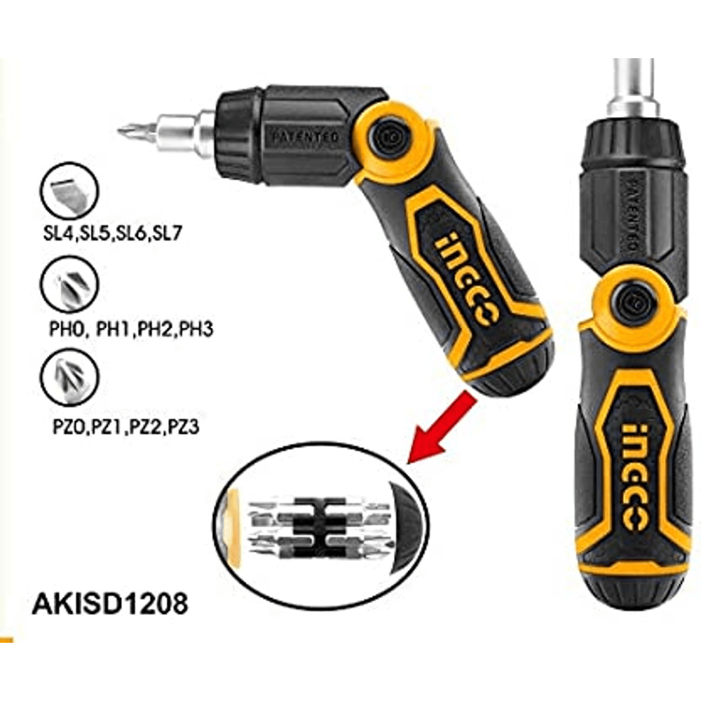 Ingco AKISD1208 13in1 Ratchet Screwdriver Set - KHM Megatools Corp. Ingco AKISD1208 13in1 Ratchet Screwdriver Set - KHM Megatools Corp.